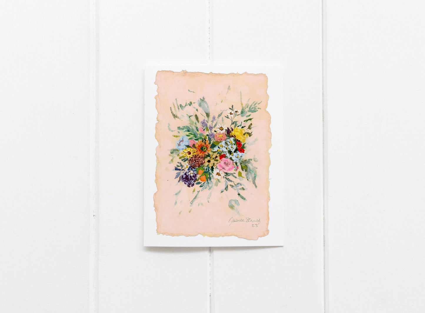 Colorful Floral Bouquet Greeting Card