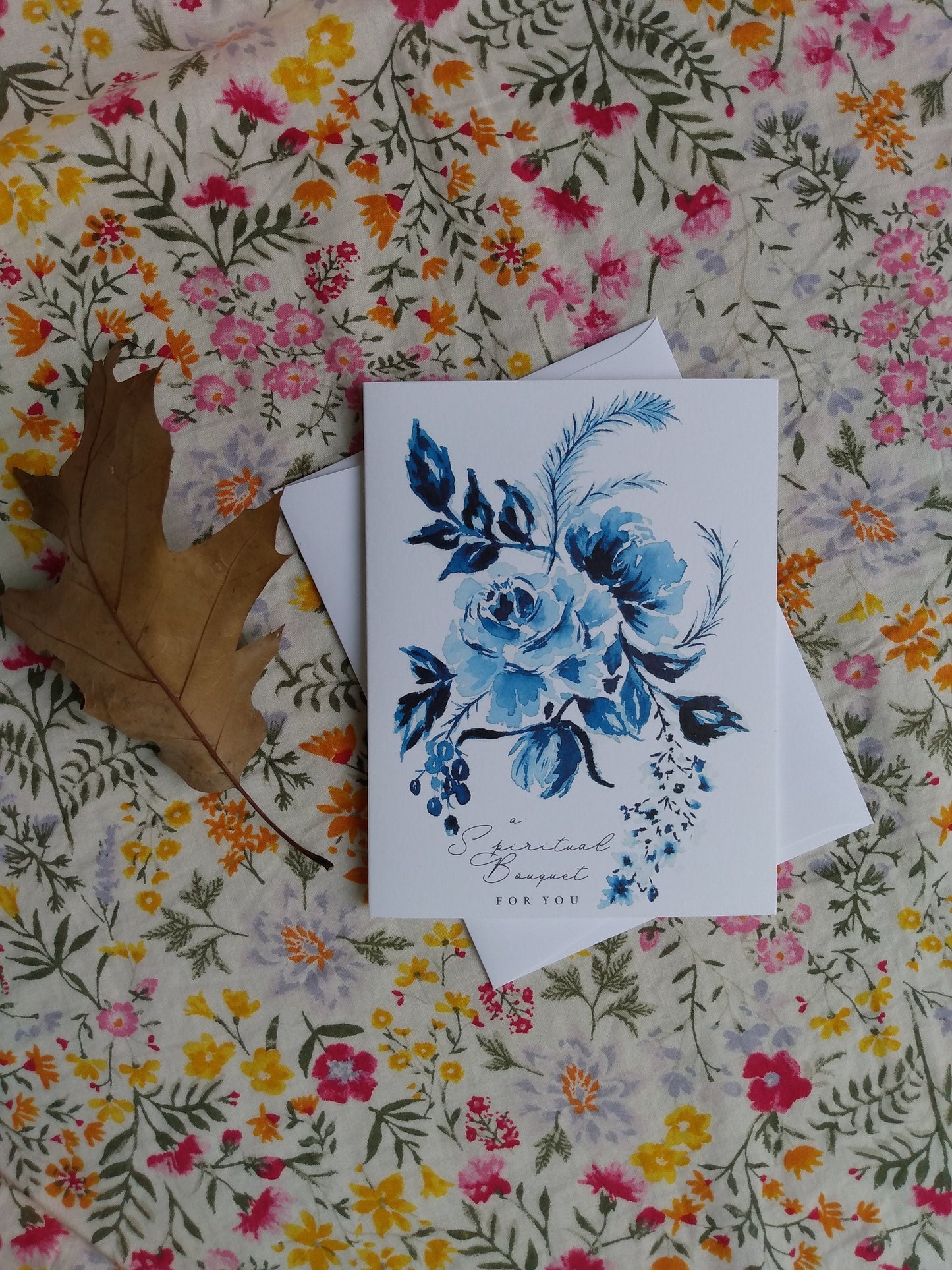 Watercolor Spiritual Bouquet Card