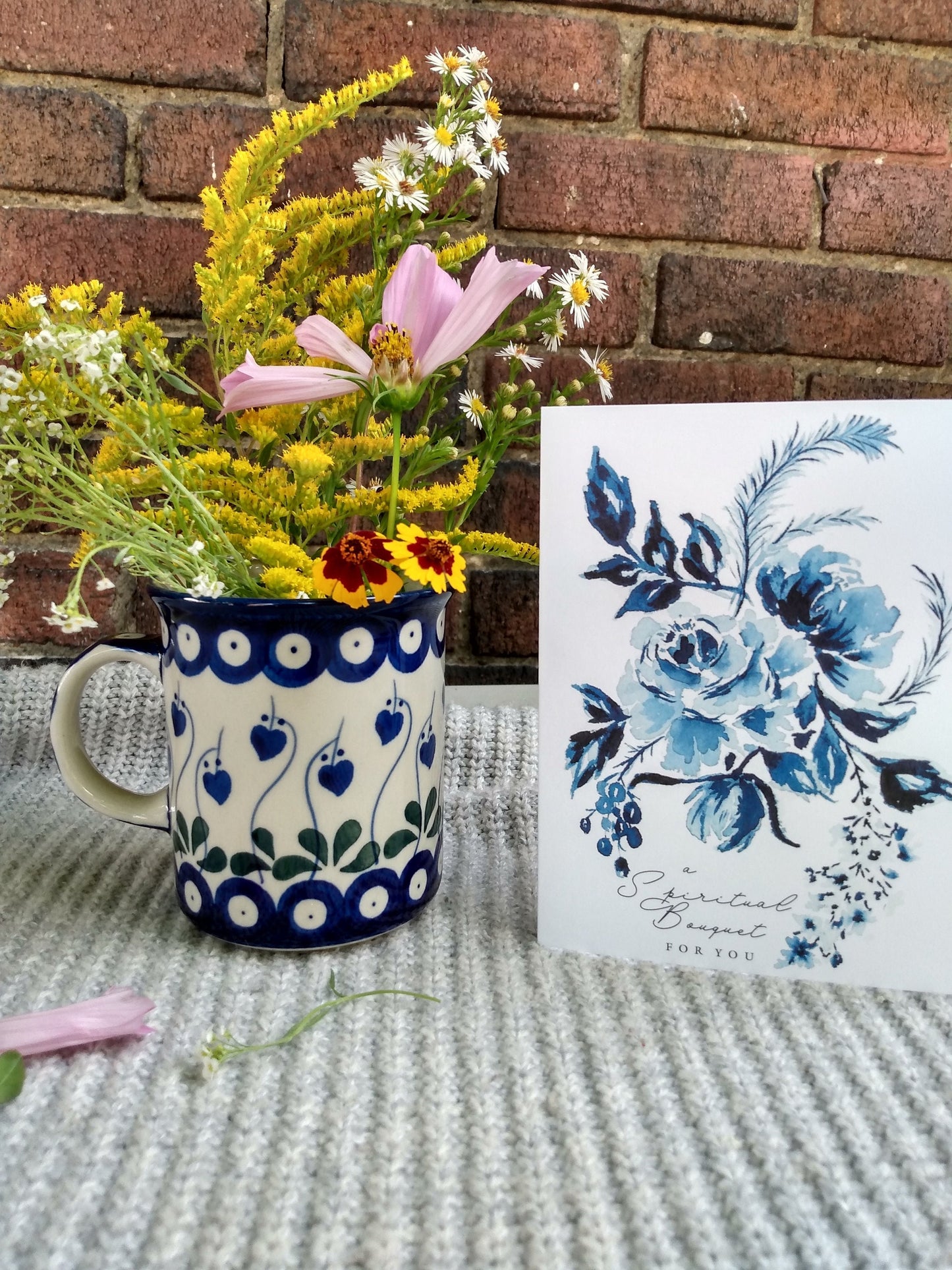 Watercolor Spiritual Bouquet Card