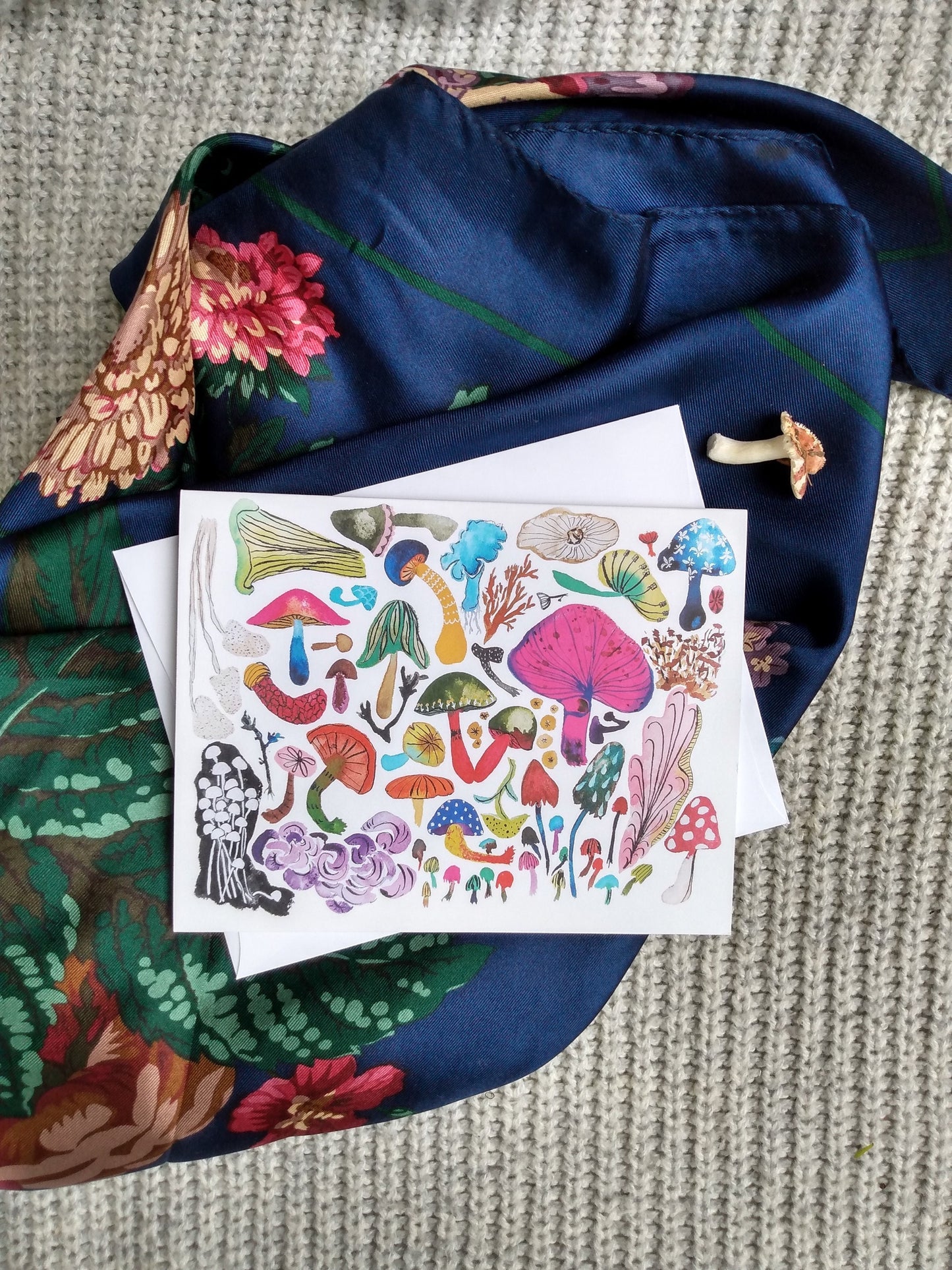 Colorful Mushrooms Greeting Card
