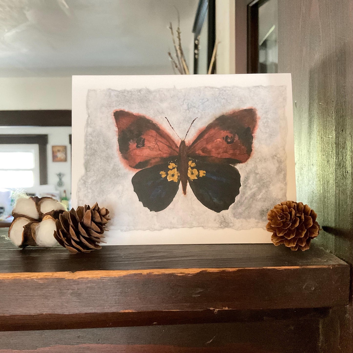 Soft Brown Butterfly Greeting Card