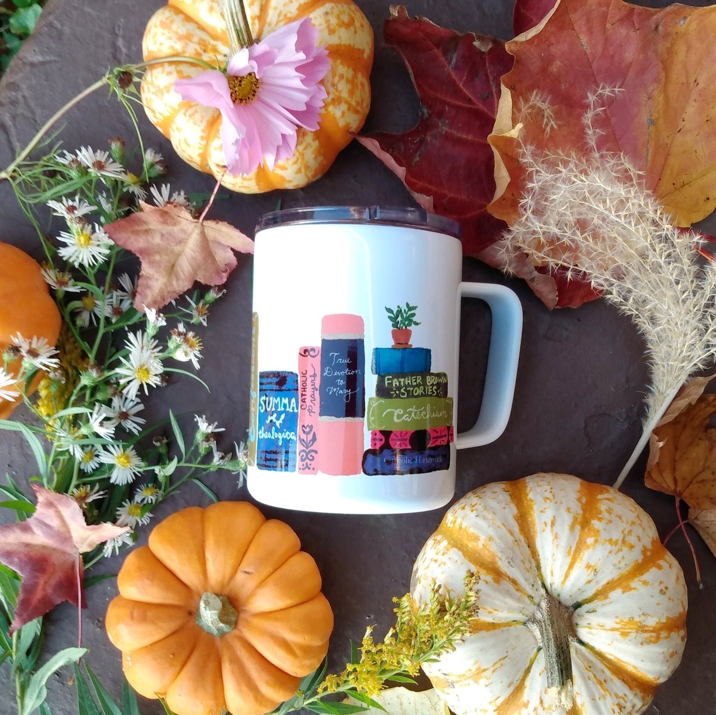 Catholic Book Club Travel Mug