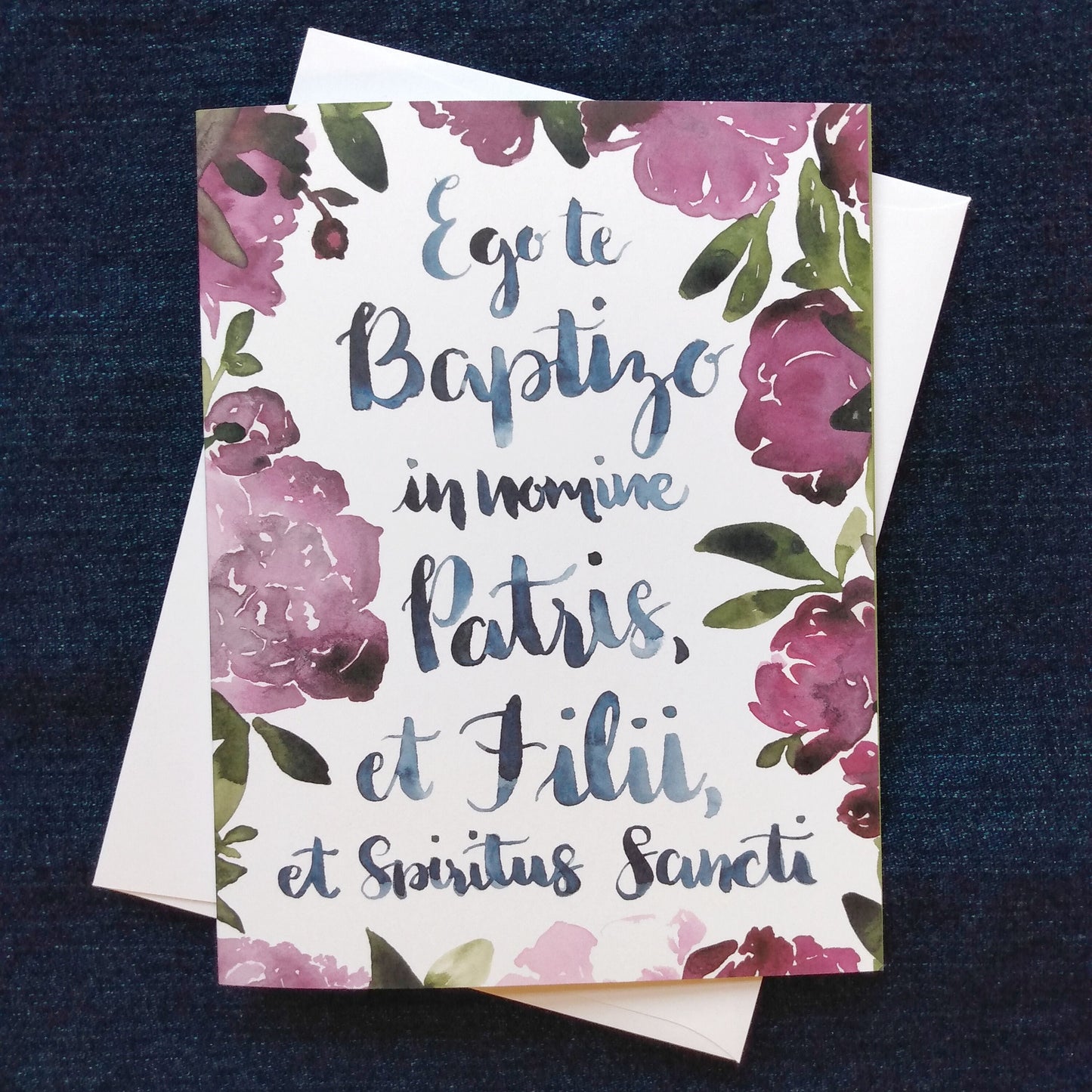 Watercolor Baptism Greeting Card