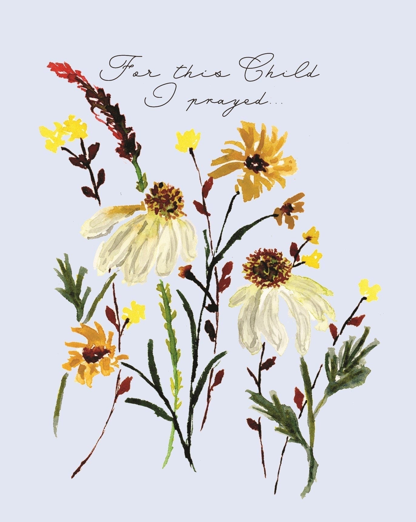"For this Child I Prayed" Greeting Card