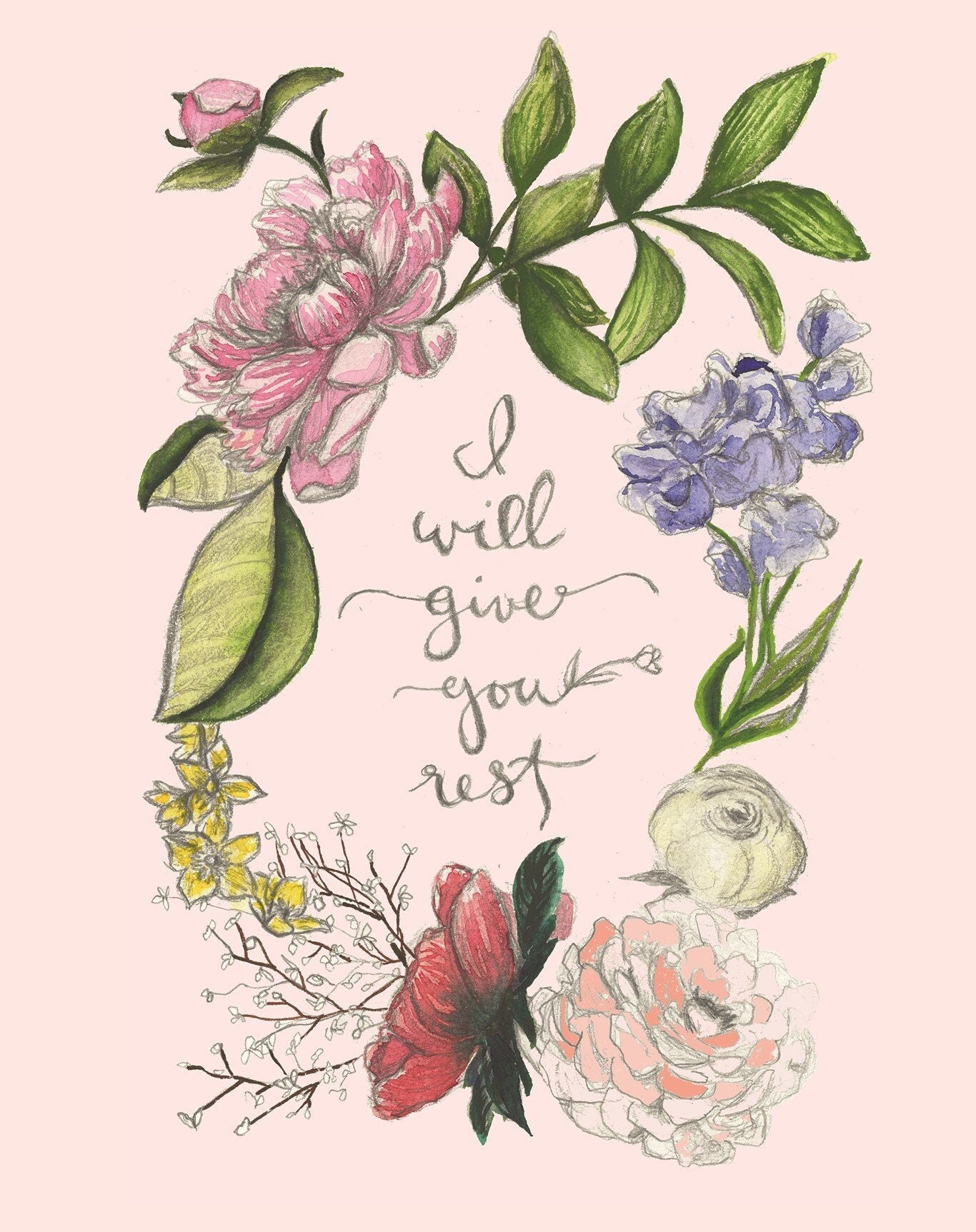 "I will Give You Rest" Greeting Card
