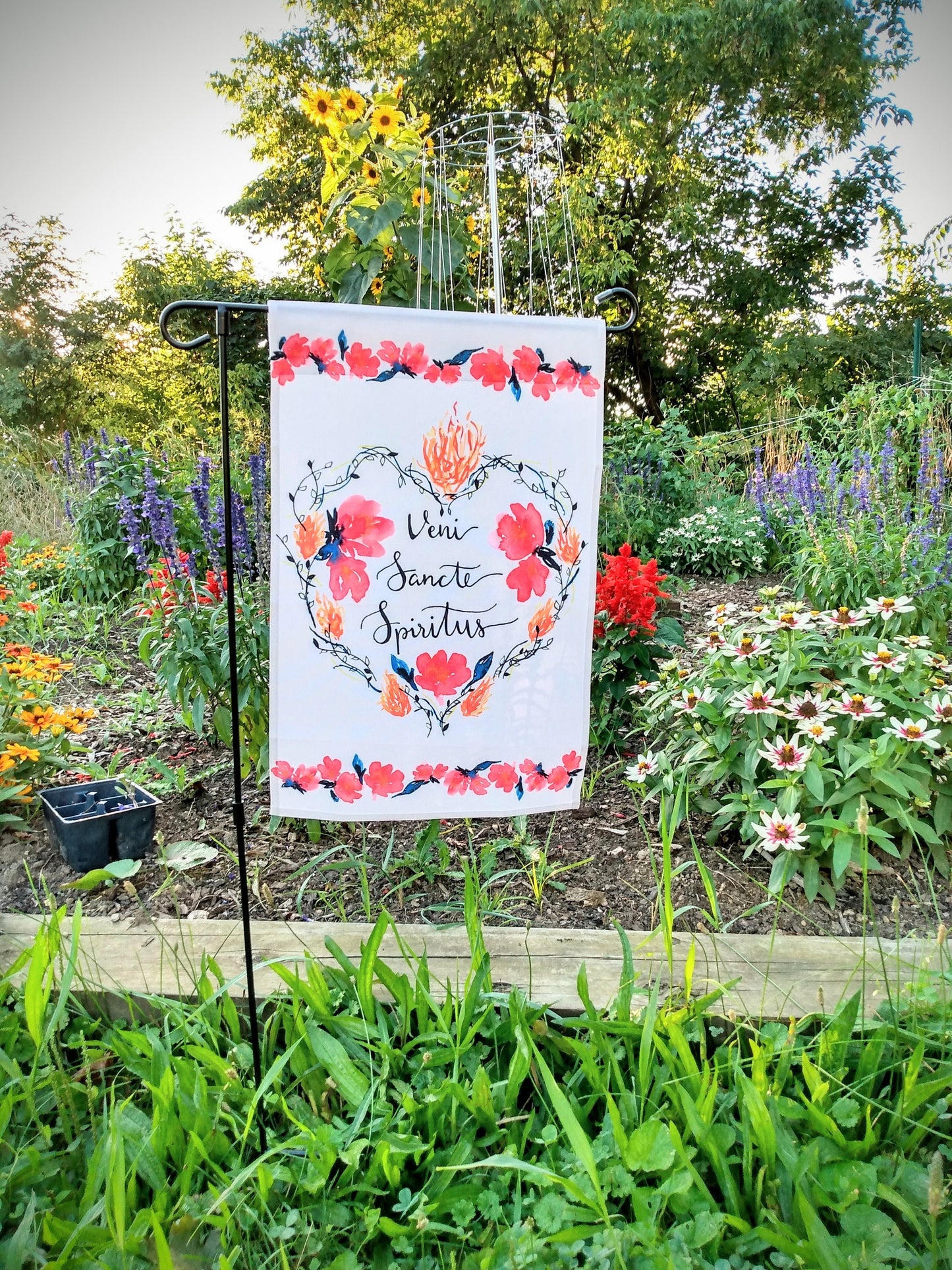 Veni Sancte Spiritus Garden Flag