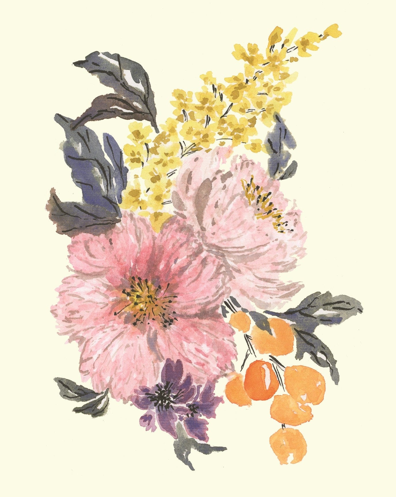Citrus Bouquet Greeting Card