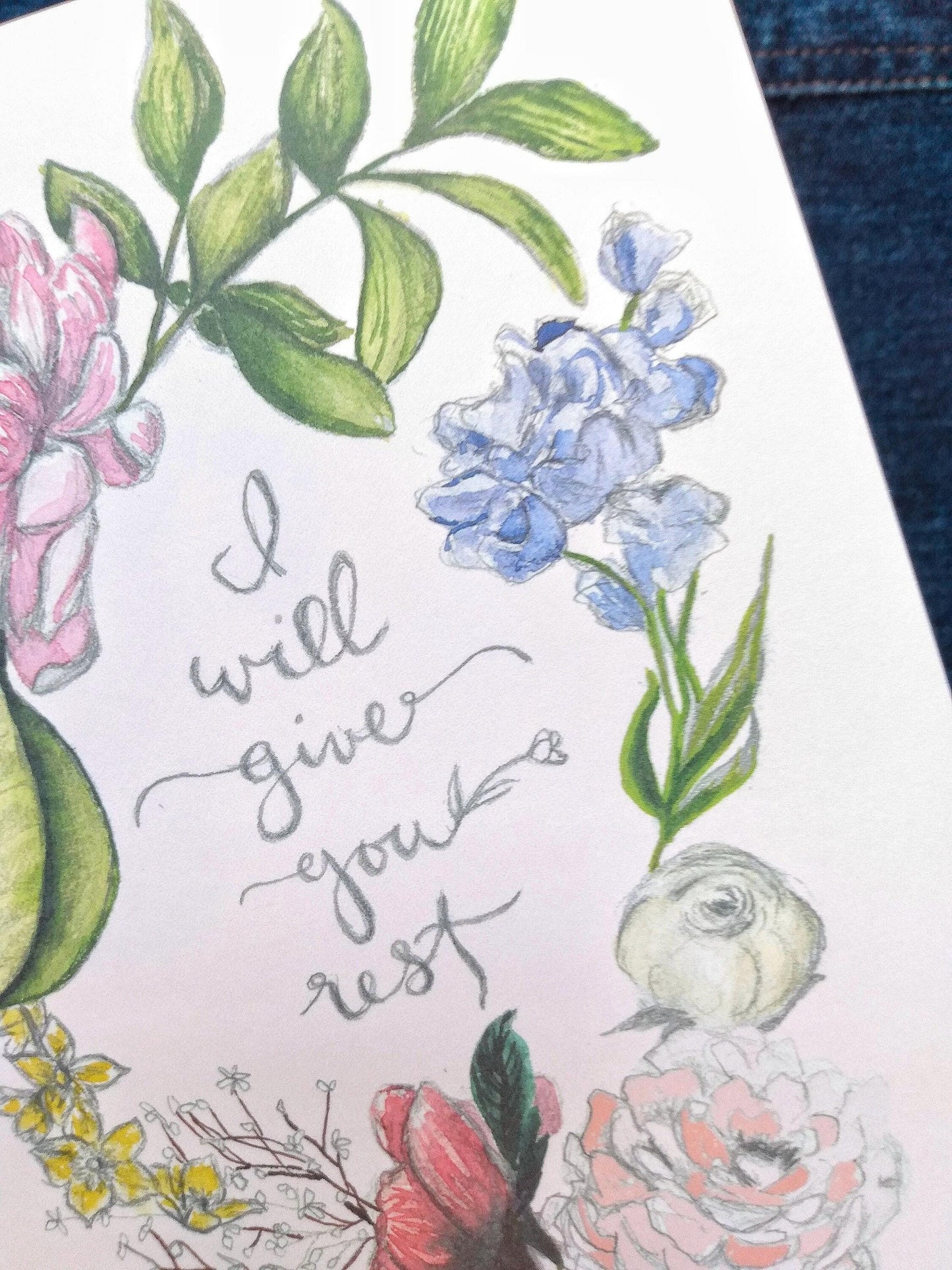 "I will Give You Rest" Greeting Card