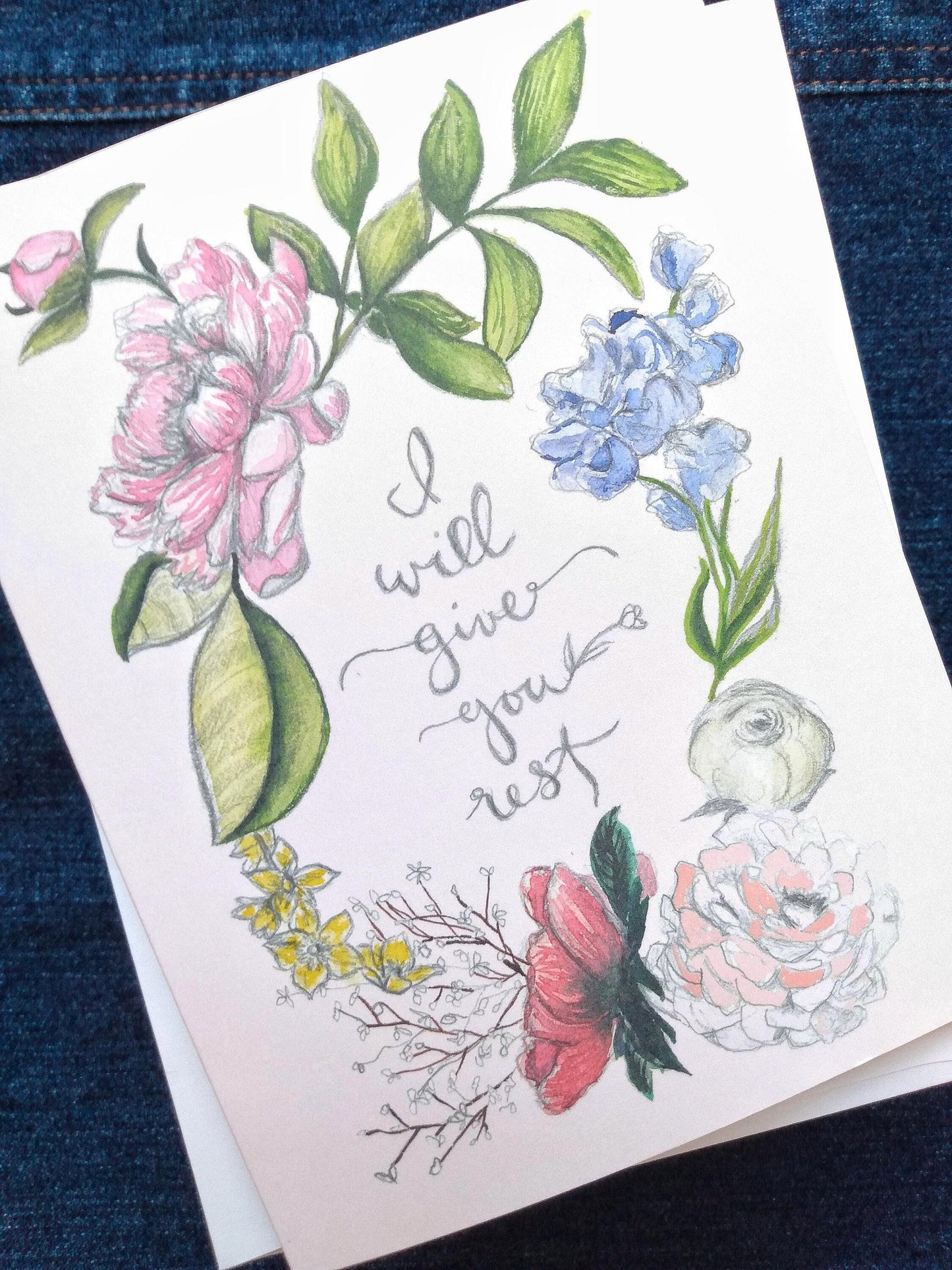 "I will Give You Rest" Greeting Card