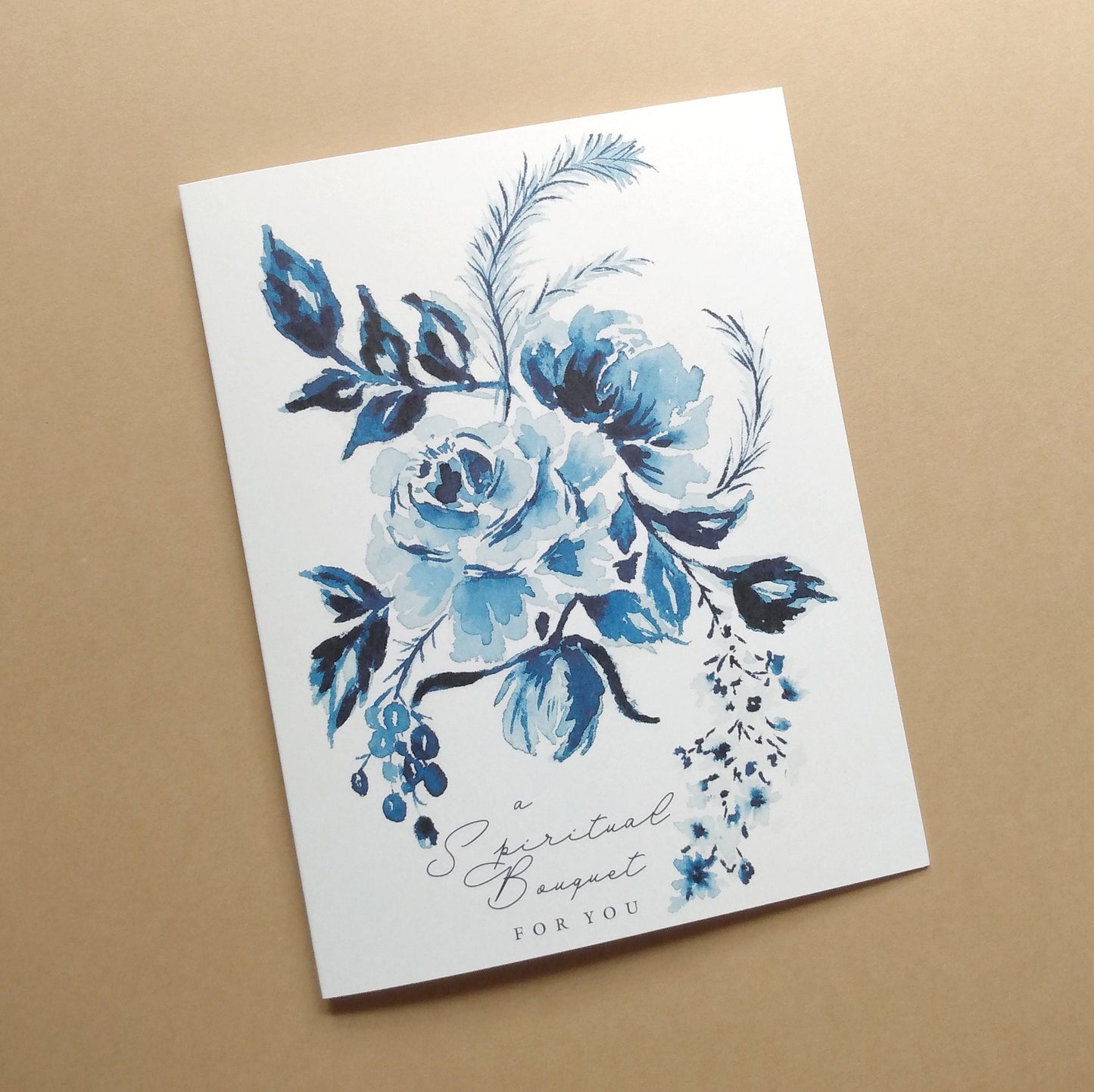 Watercolor Spiritual Bouquet Card