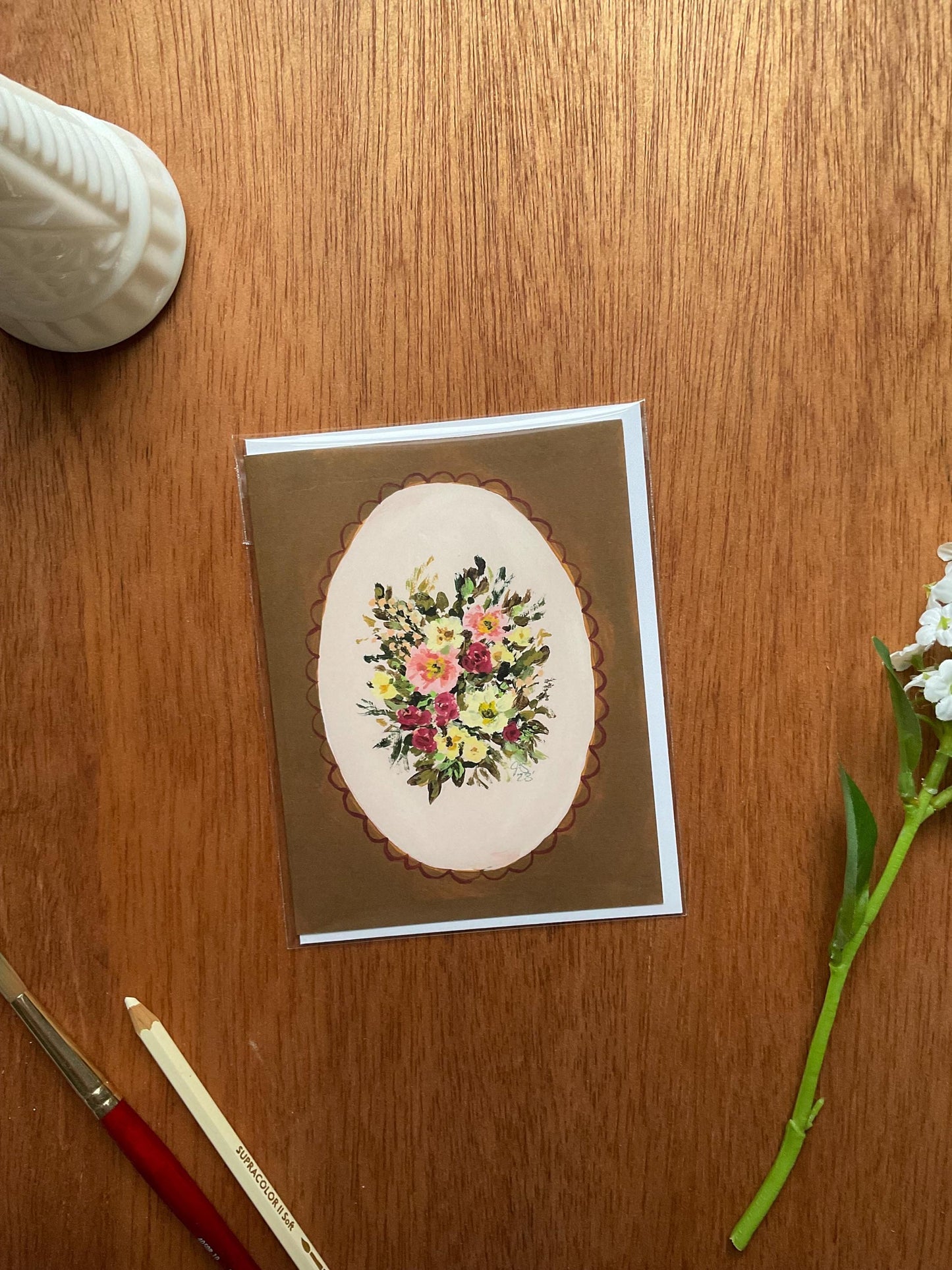 "Pure of Heart" Floral Greeting Card