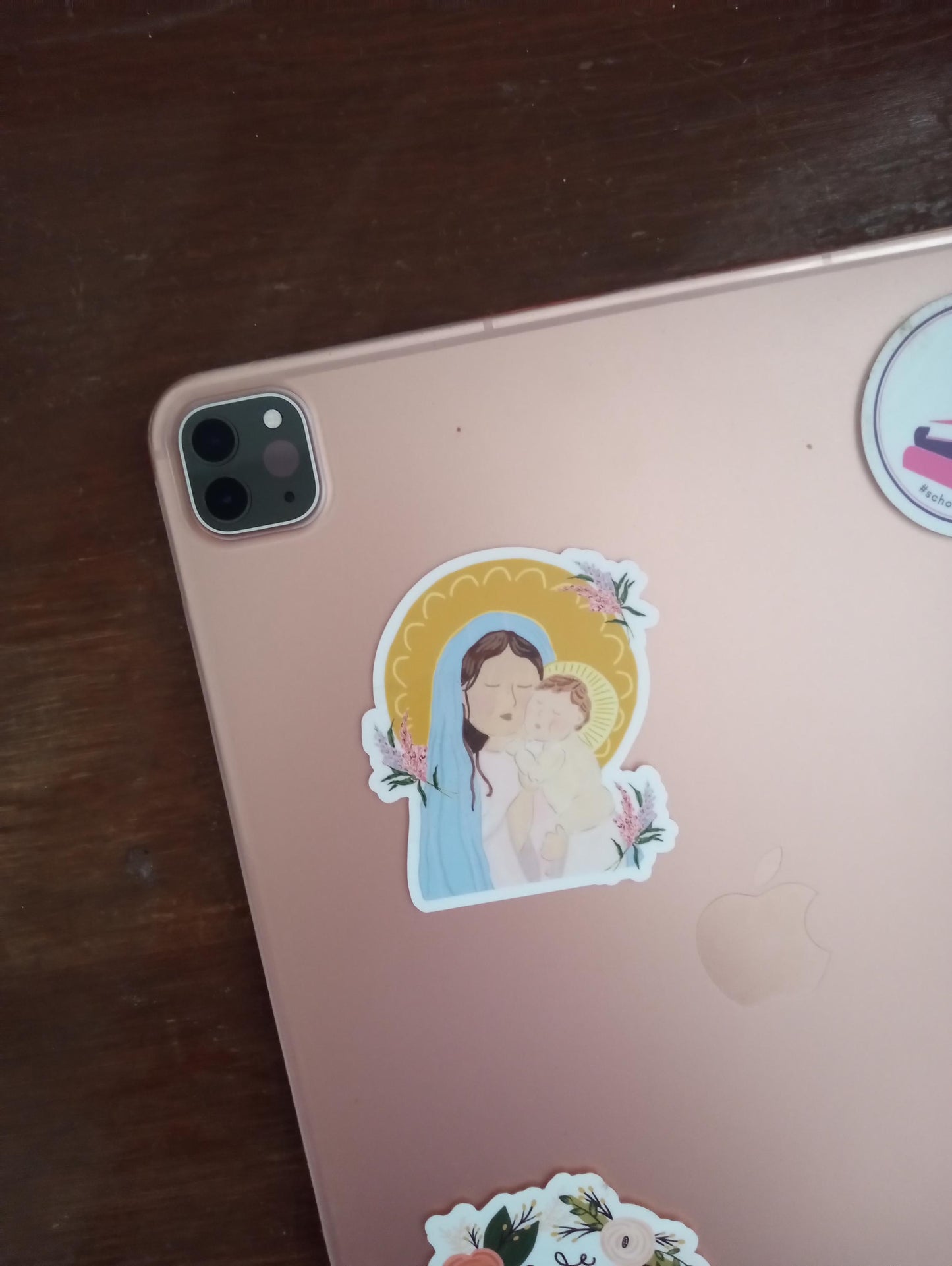 Mama Mary & Baby Jesus Vinyl Sticker