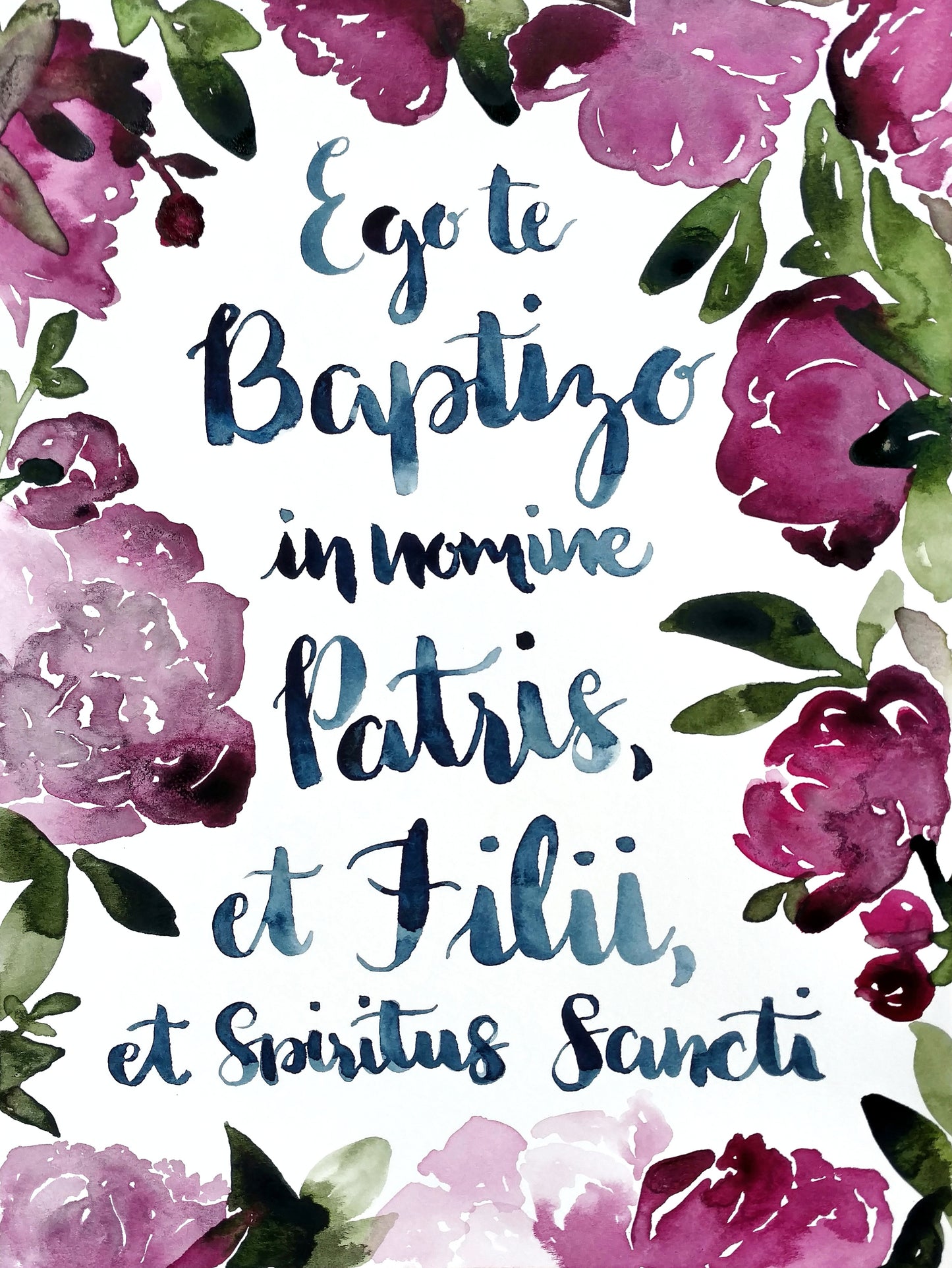 "Ego te Baptizo" Baptism Art Print