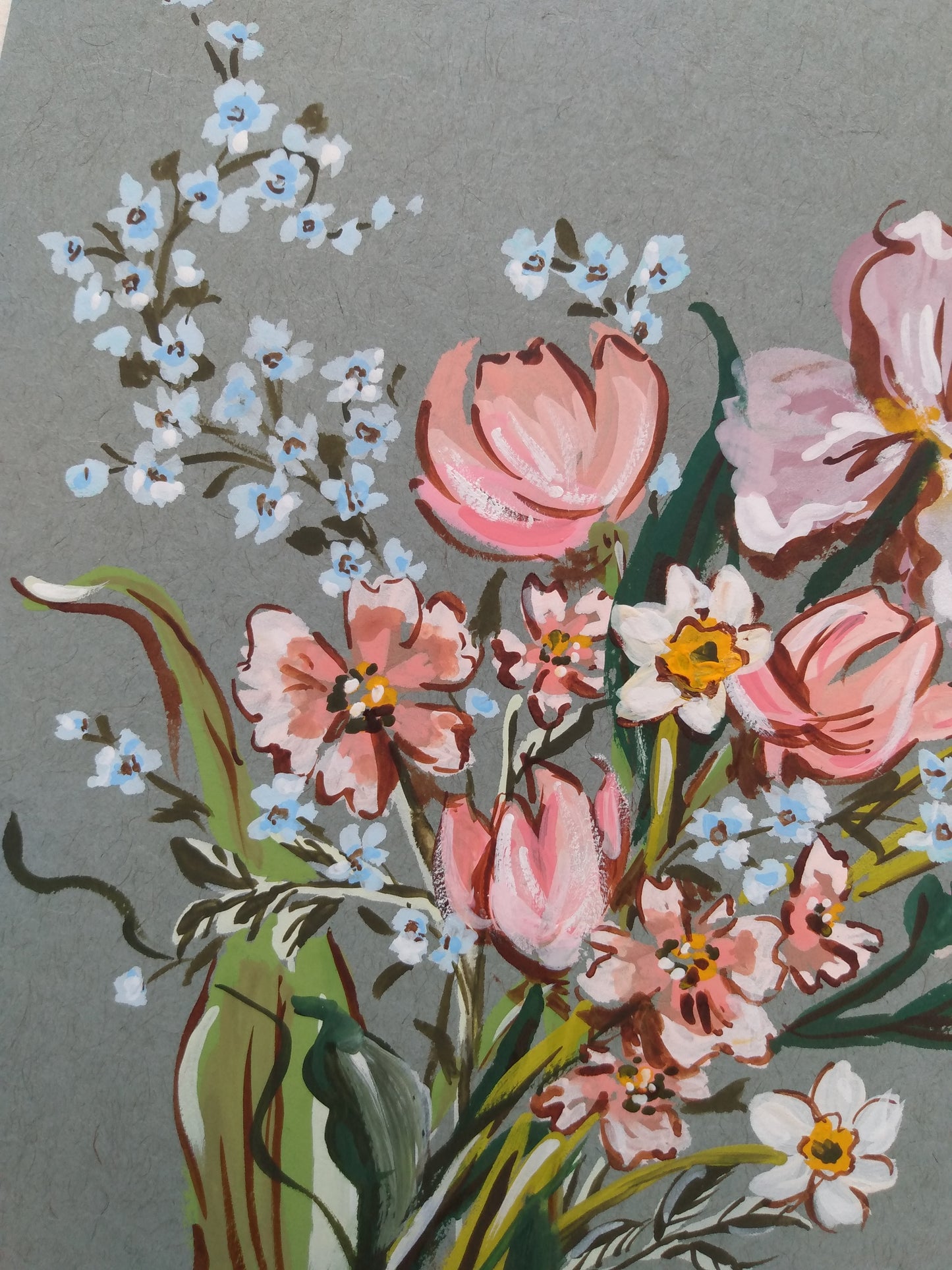 "Pink Spring Bouquet" Original Painting