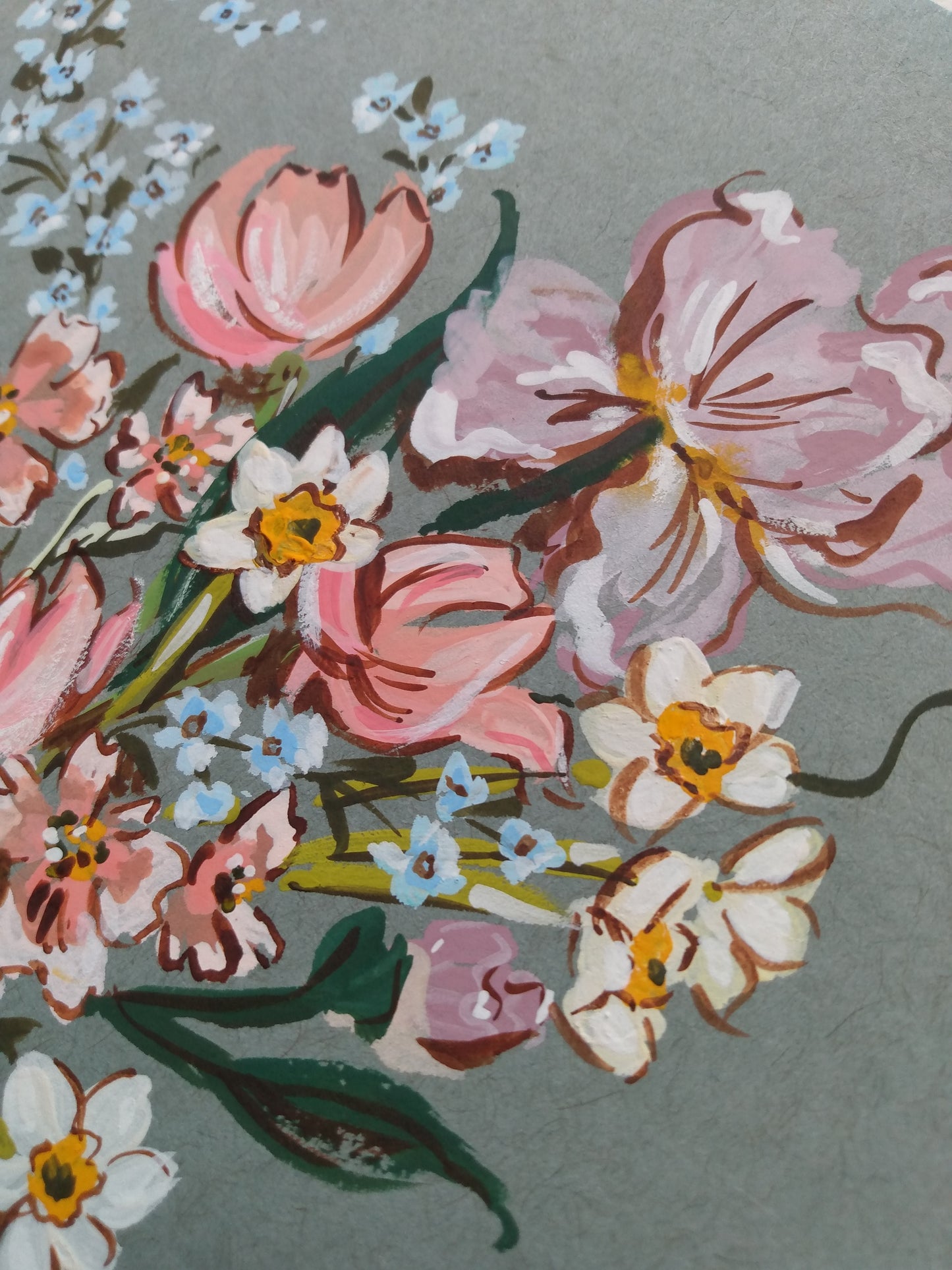 "Pink Spring Bouquet" Original Painting