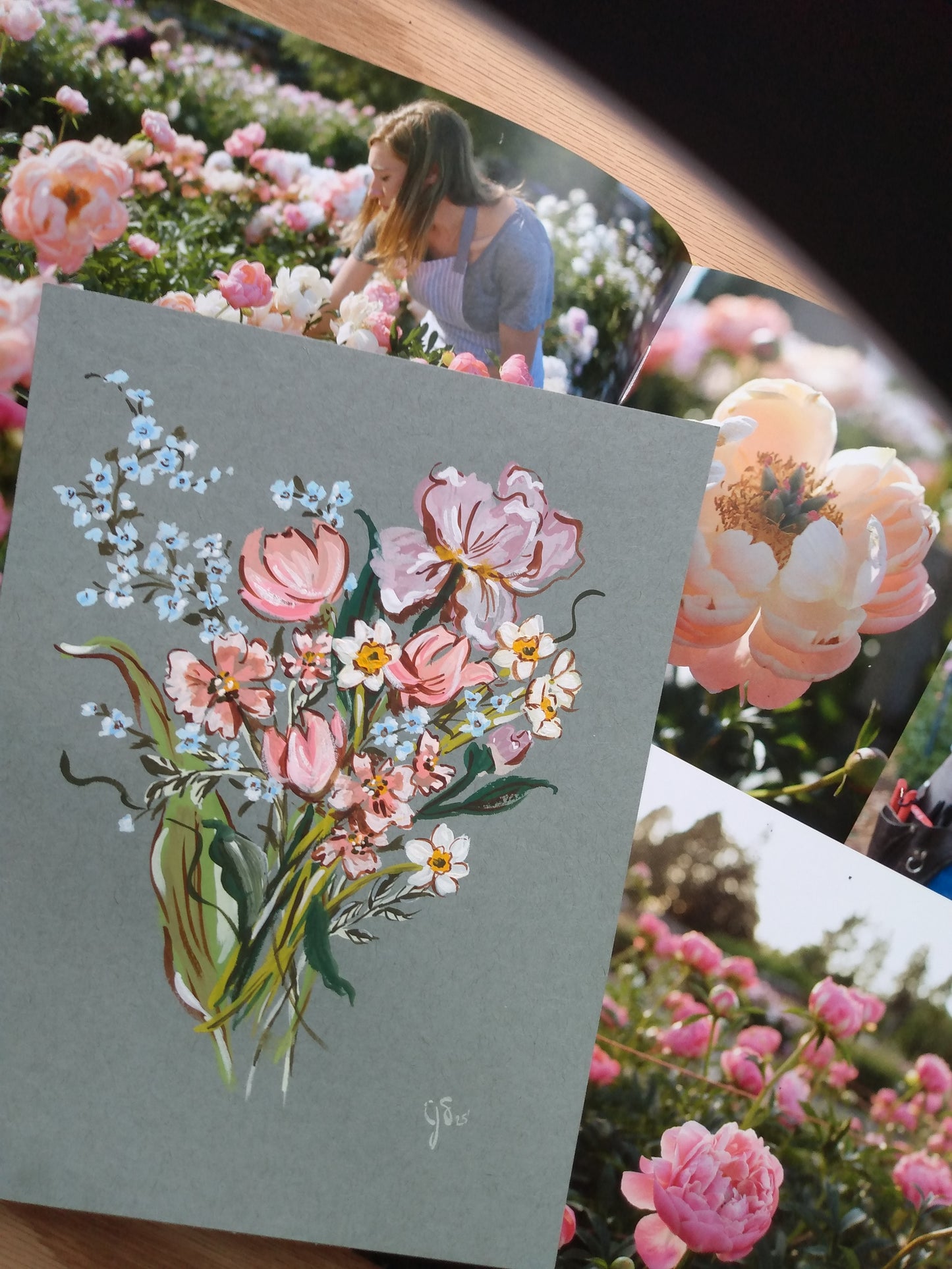 "Pink Spring Bouquet" Original Painting