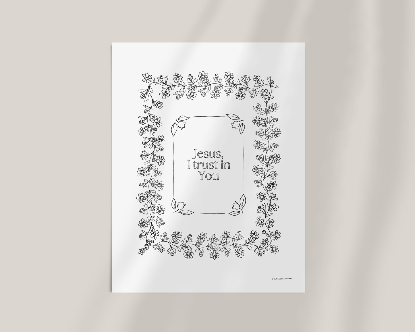 Jesus, I Trust in You - Coloring Page