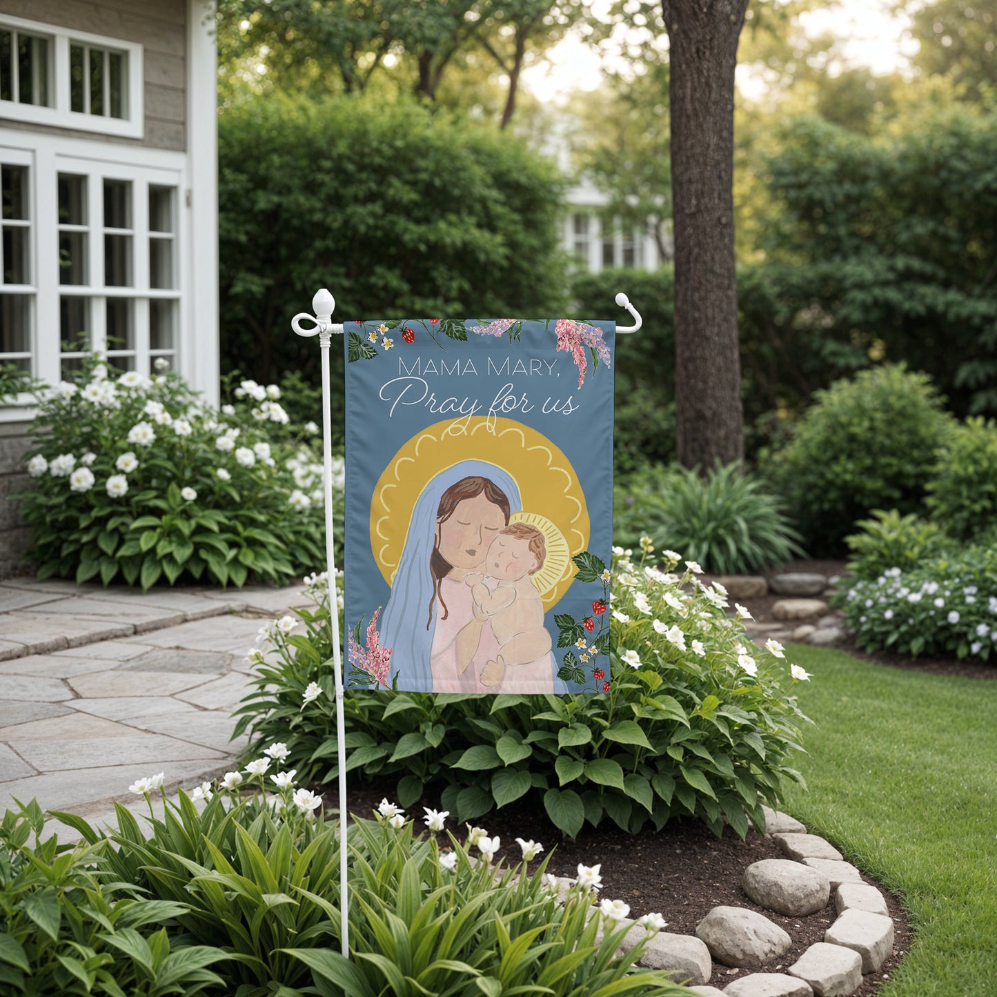 Mama Mary Garden Flag