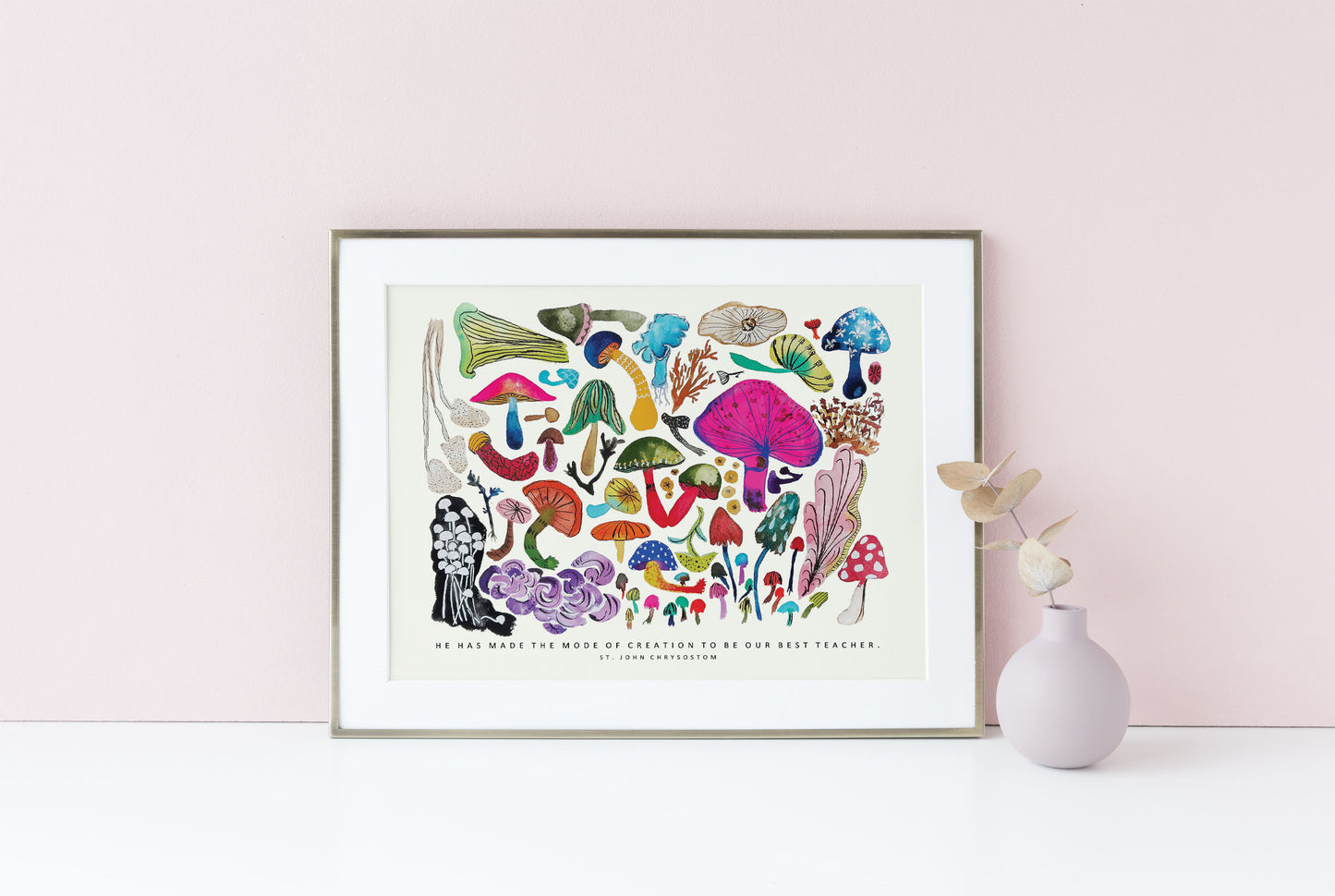 St. John Chrysostom Mushrooms Art Print