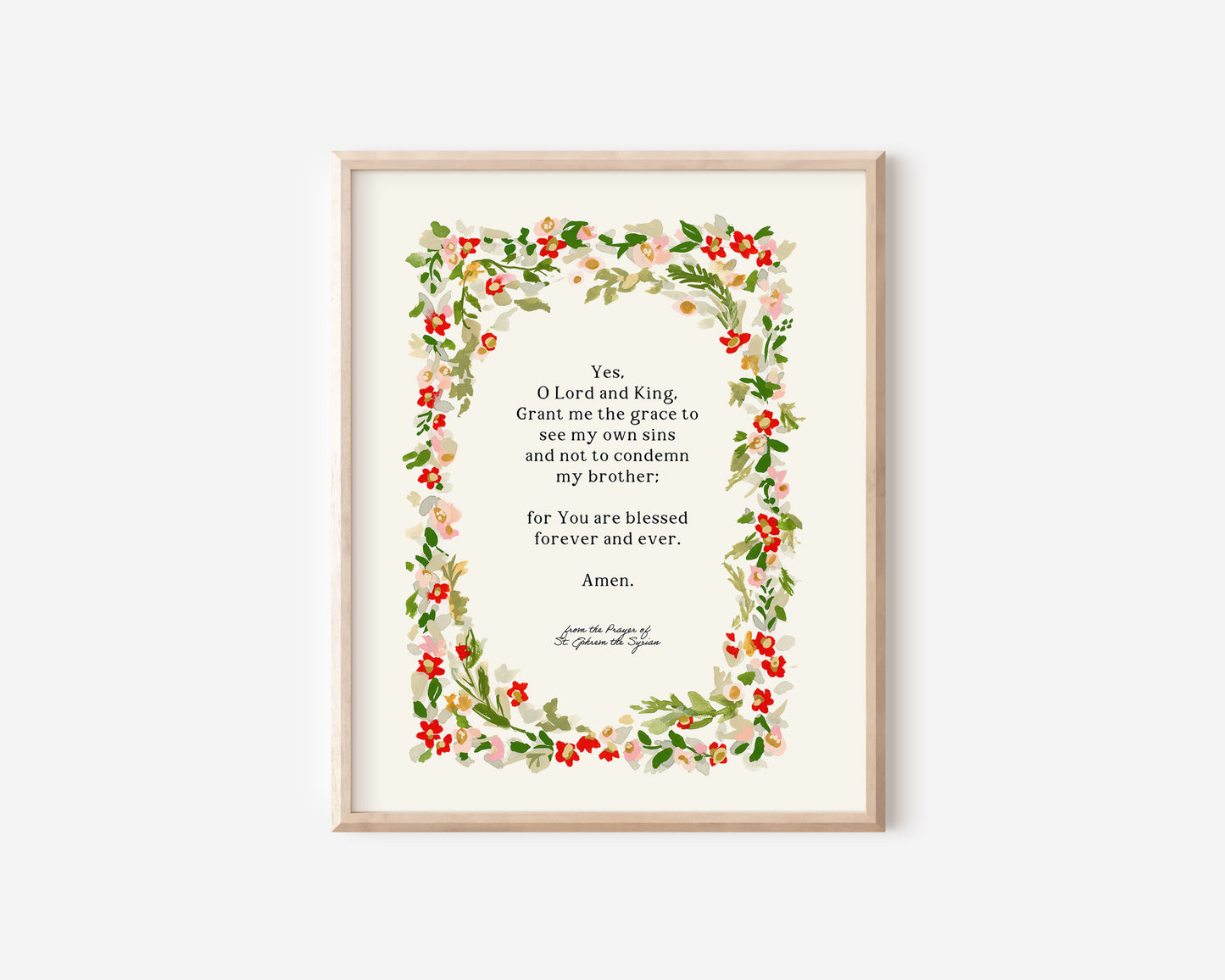 Prayer of St. Ephrem Art Print