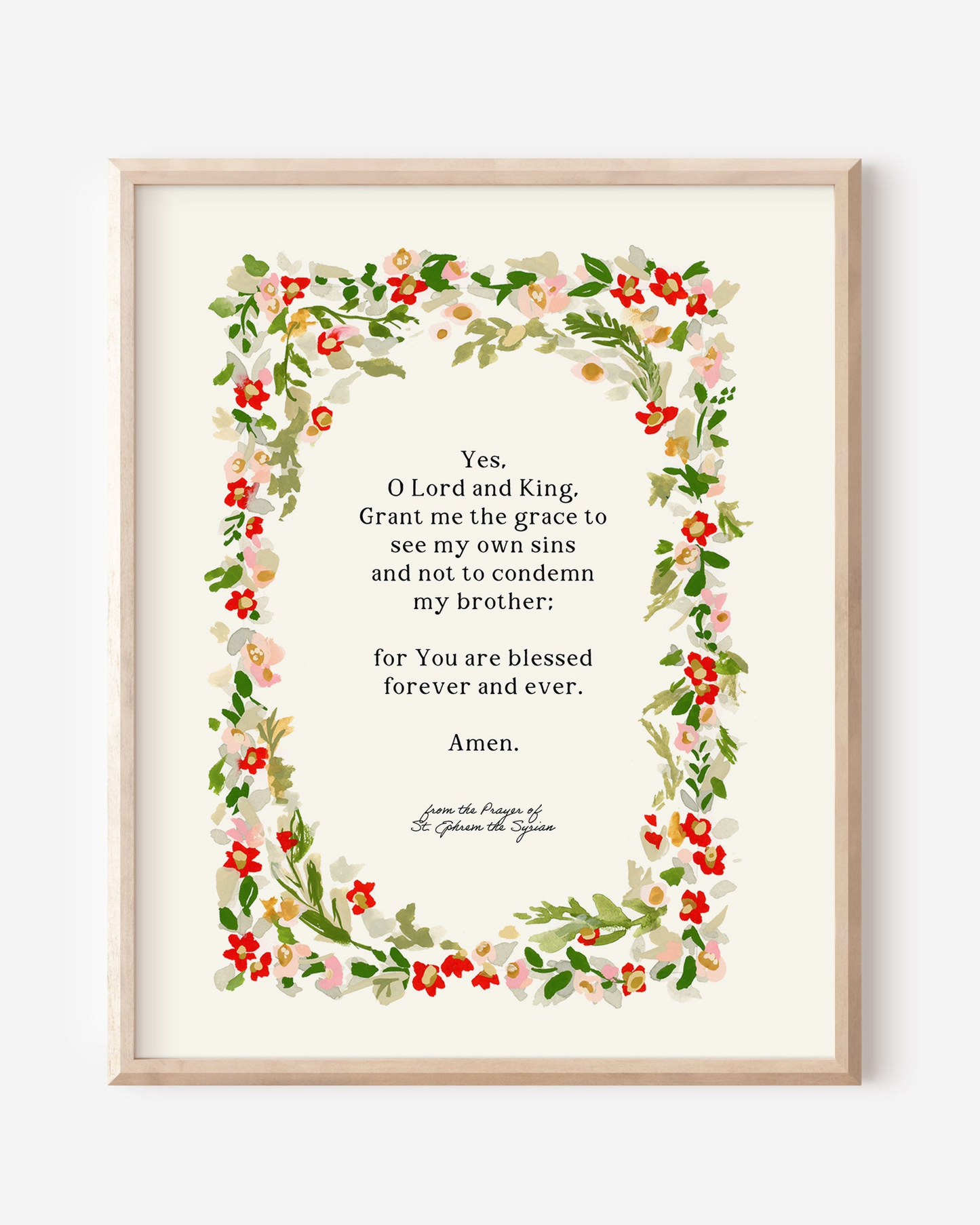Prayer of St. Ephrem Art Print
