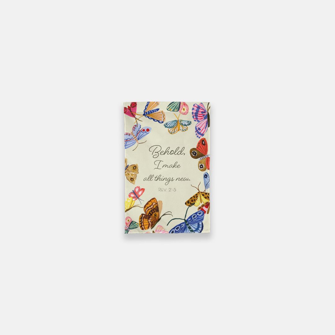 All Things New Butterflies Garden Flag