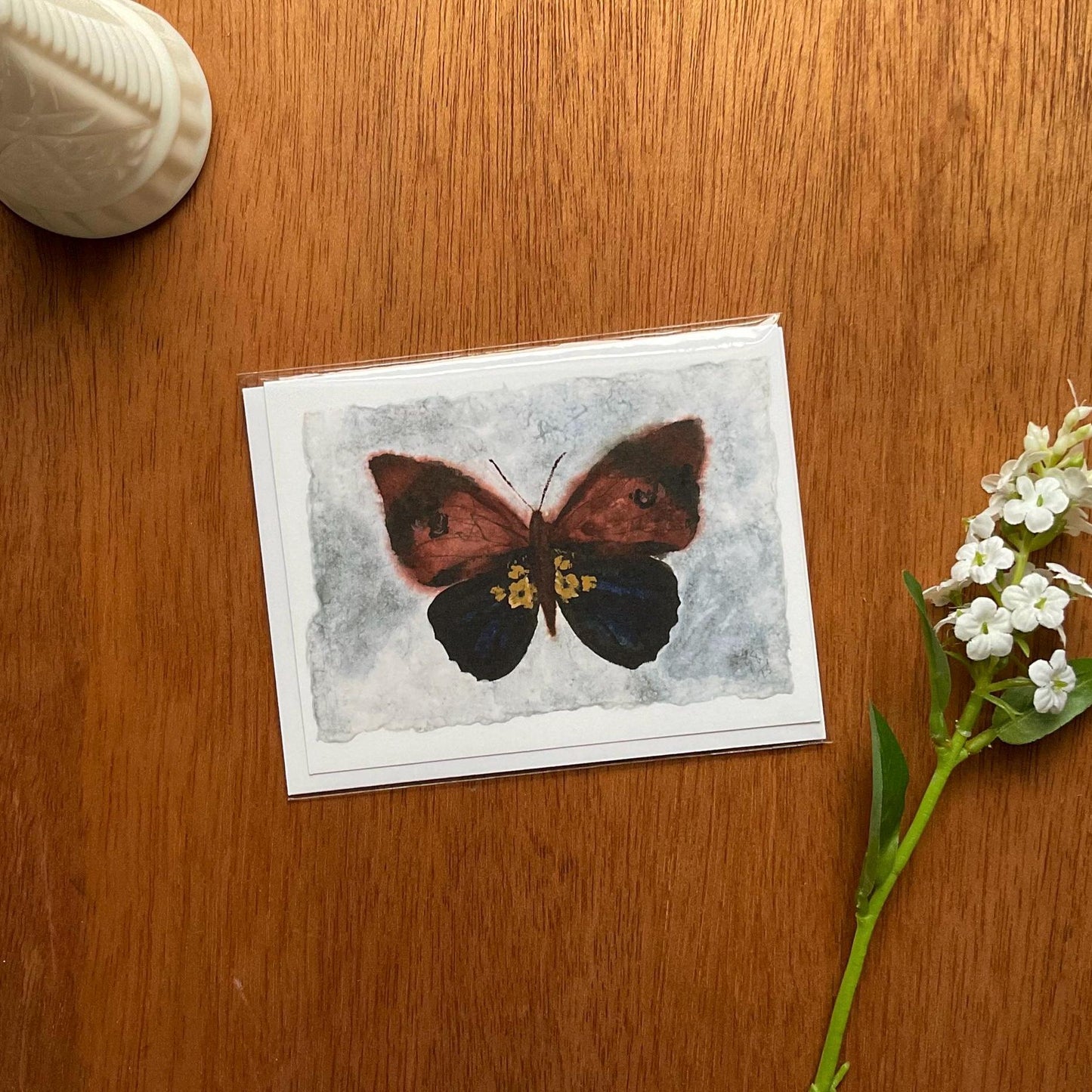 Soft Brown Butterfly Greeting Card