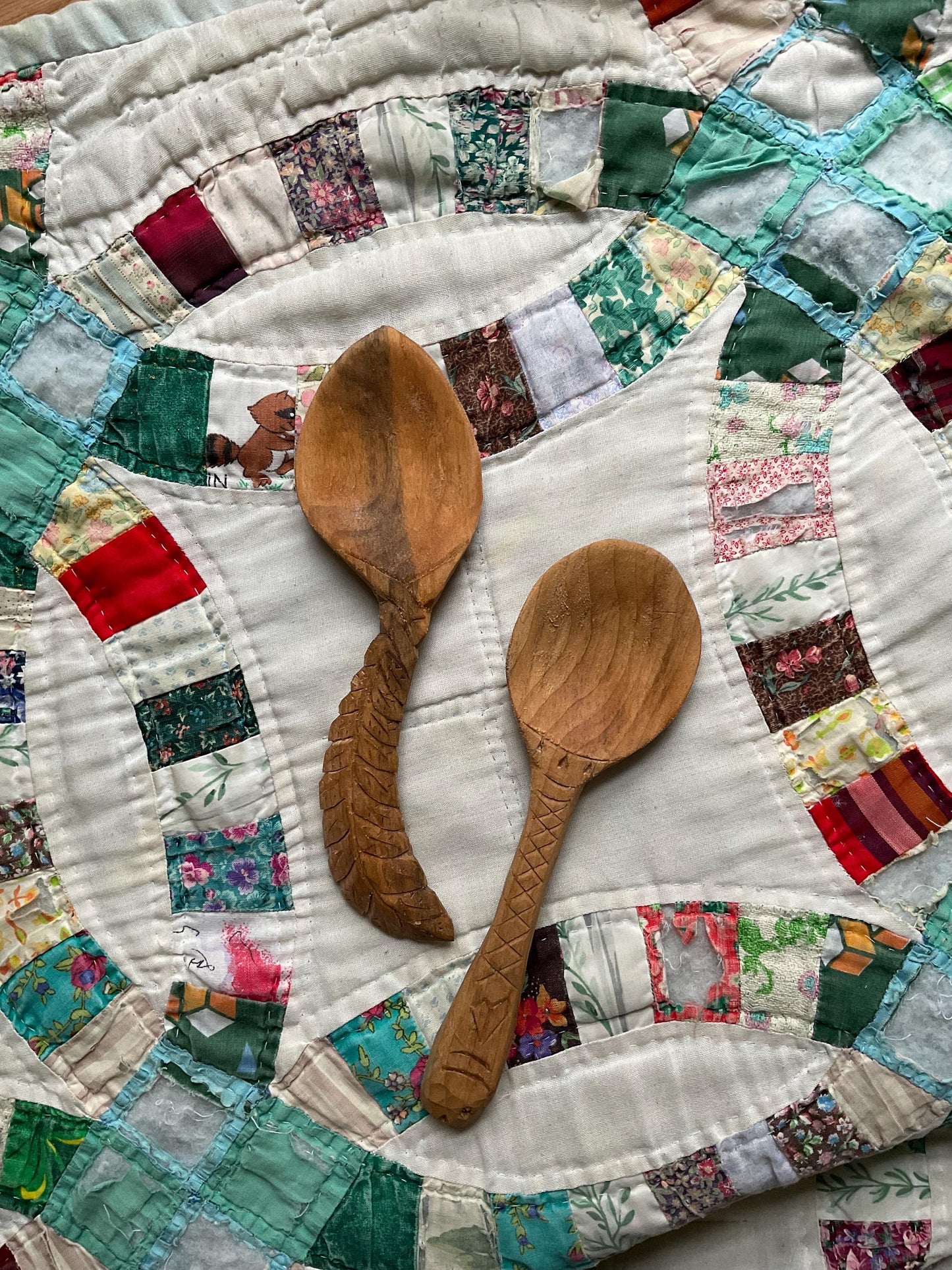 Hand Carved Wooden Fish Spoon