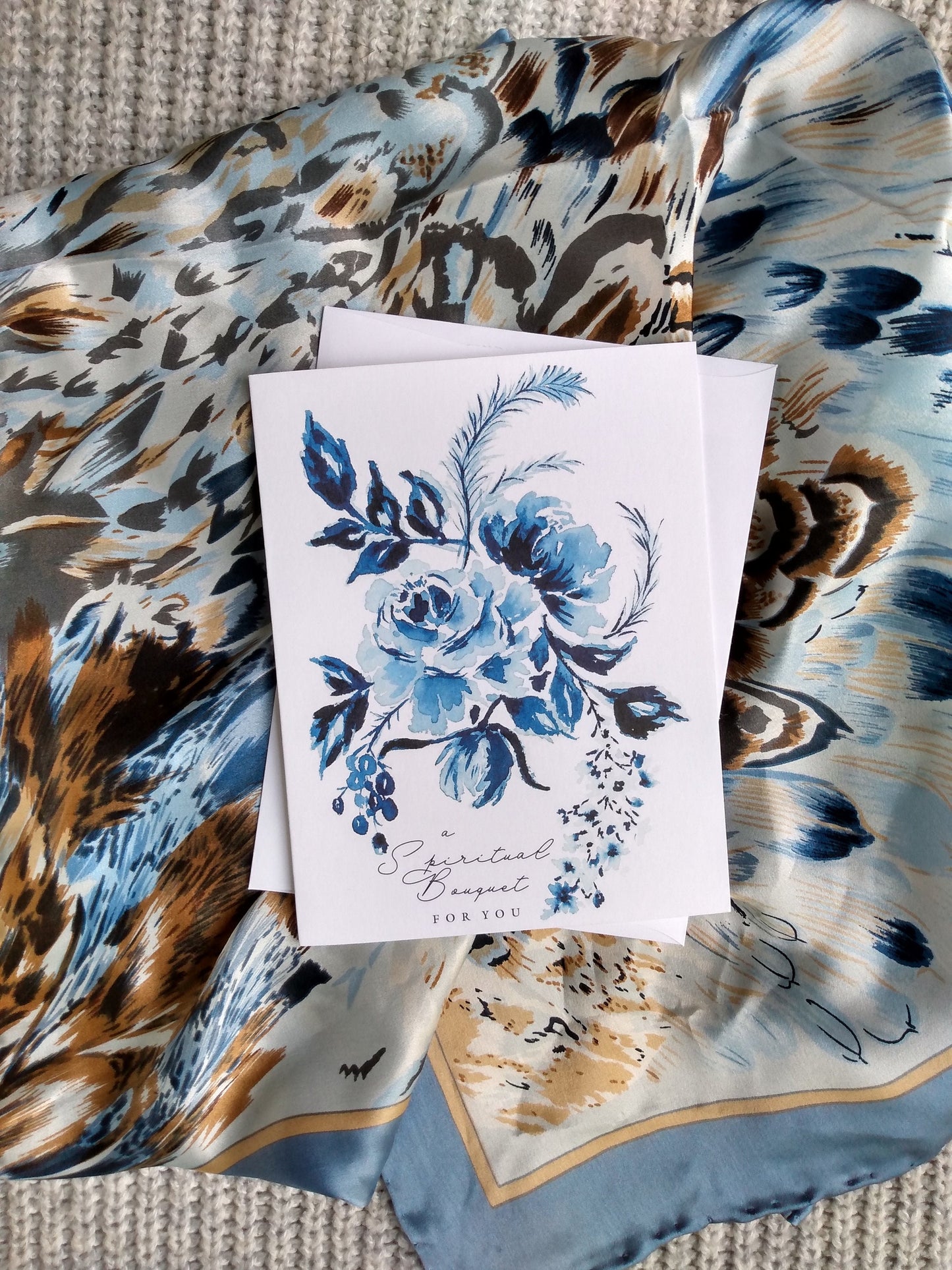 Watercolor Spiritual Bouquet Card