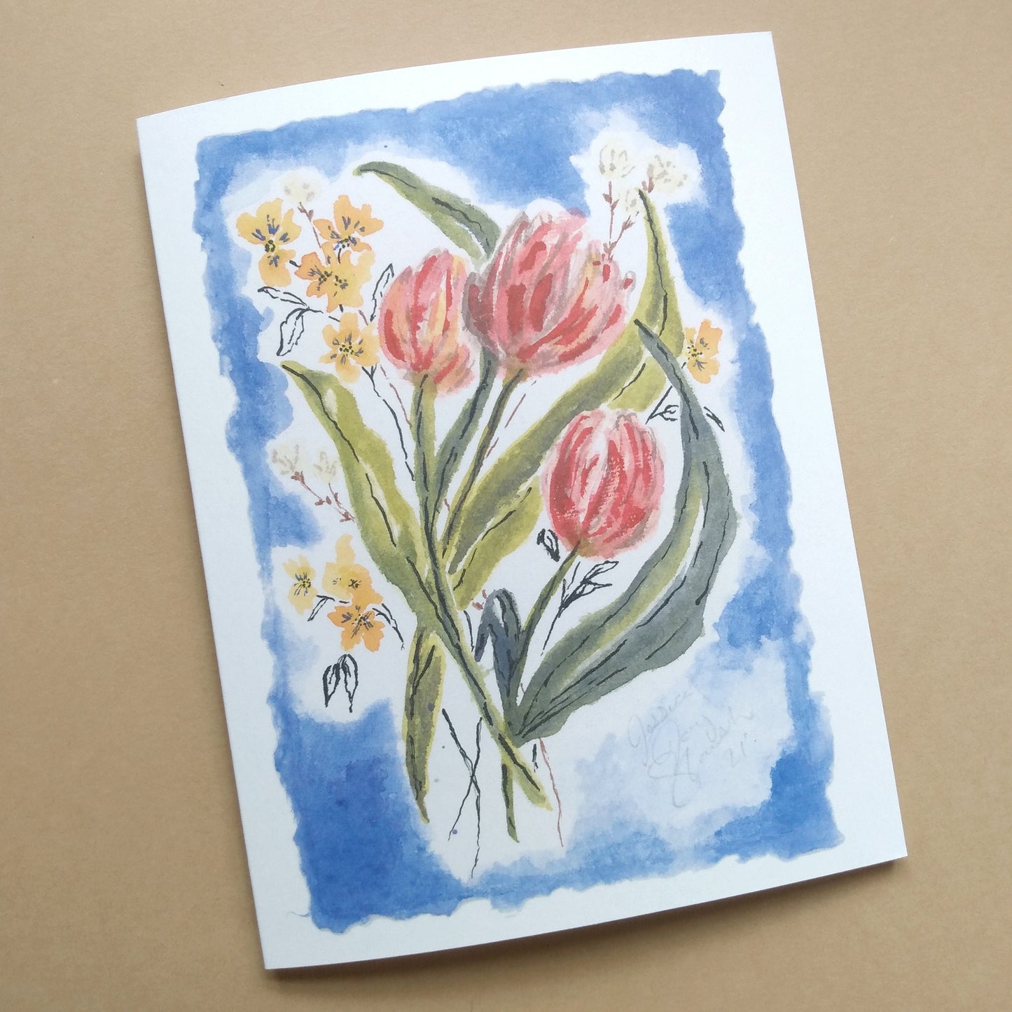 "Dancing Tulips" Greeting Card