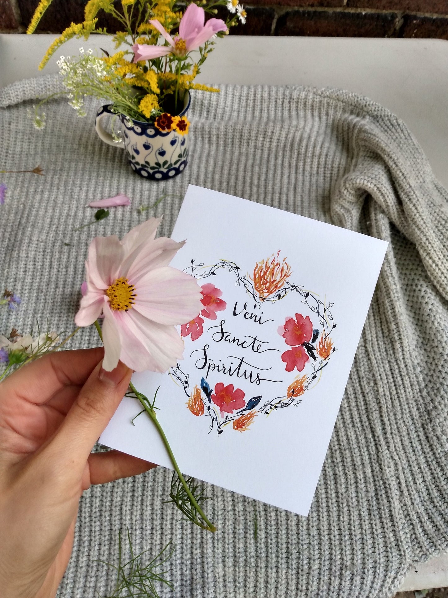 "Veni Sancte Spiritus" Greeting Card