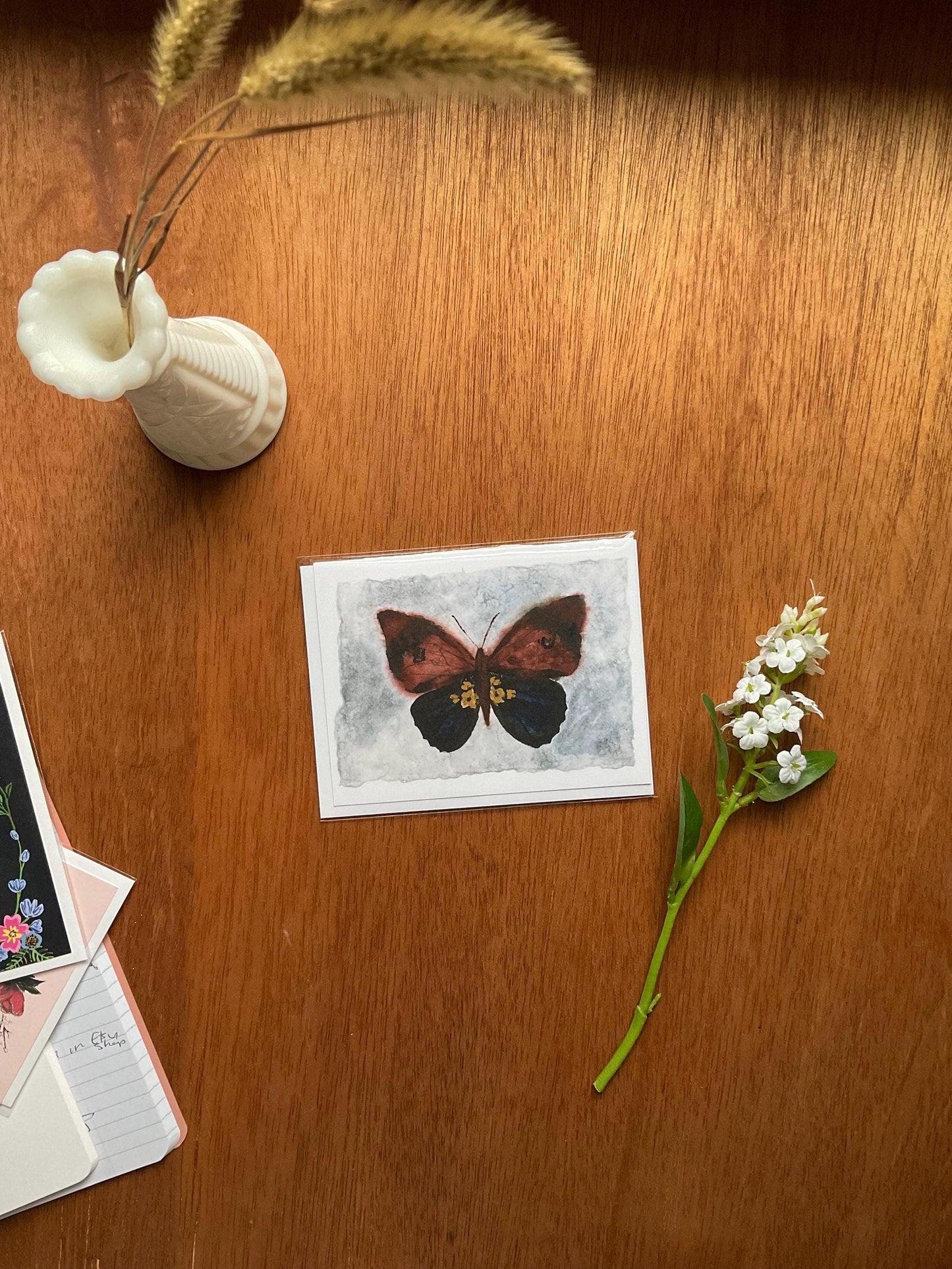 Soft Brown Butterfly Greeting Card