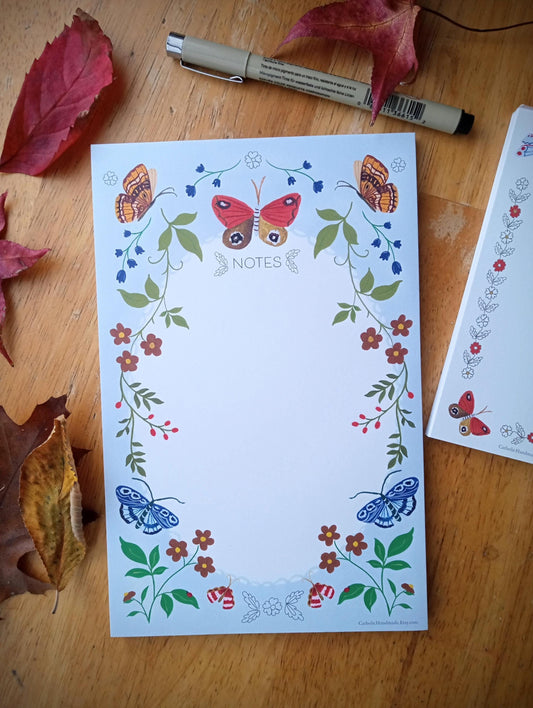 Large Butterfly Notepad 5.5x8.5