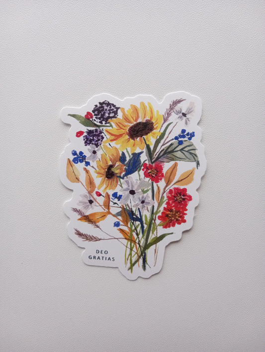 Deo Gratias Vinyl Sticker