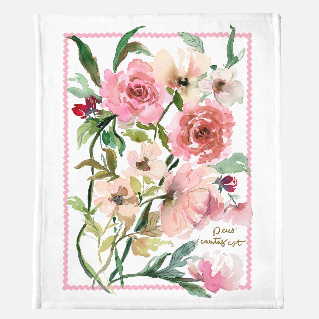 Deus Caritas Est Rose Toddler Blanket