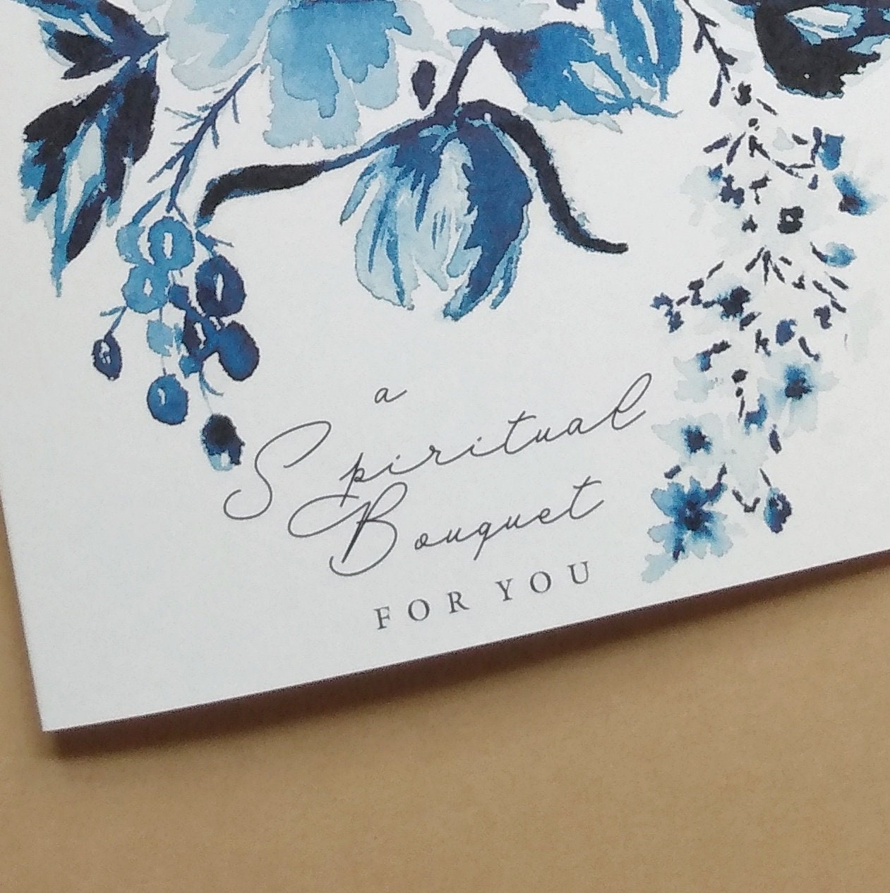 Watercolor Spiritual Bouquet Card