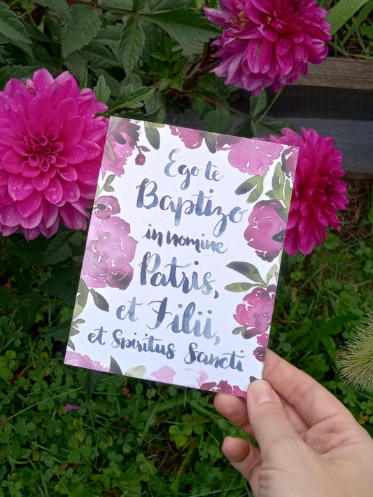 Watercolor Baptism Greeting Card