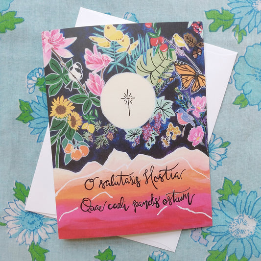 "O Salutaris" Greeting Card