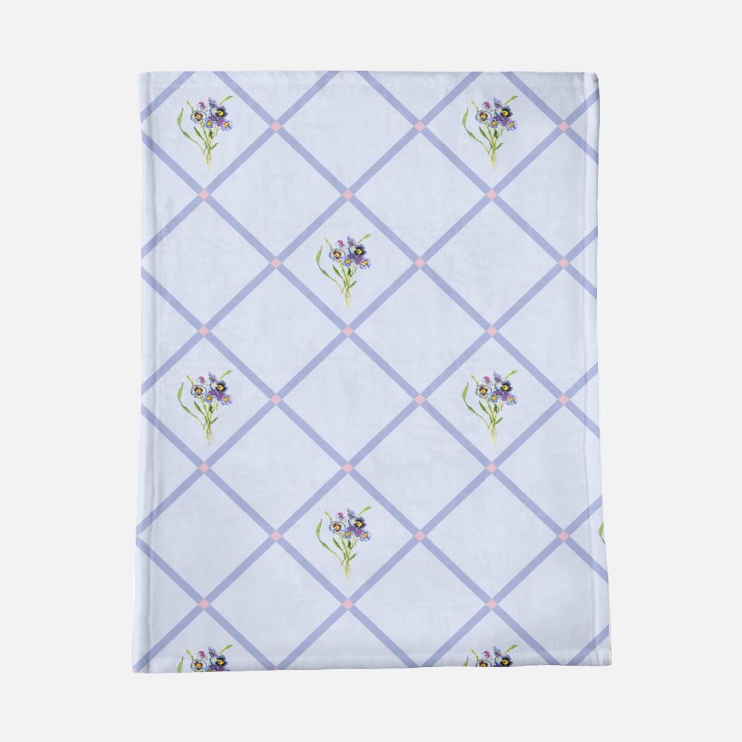 Pansies Minky Blanket - 30" x 40"
