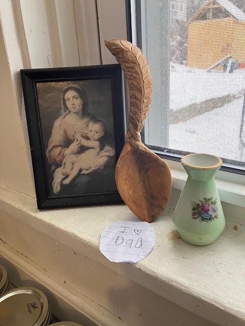 Hand-Carved Wooden Feather Spoon