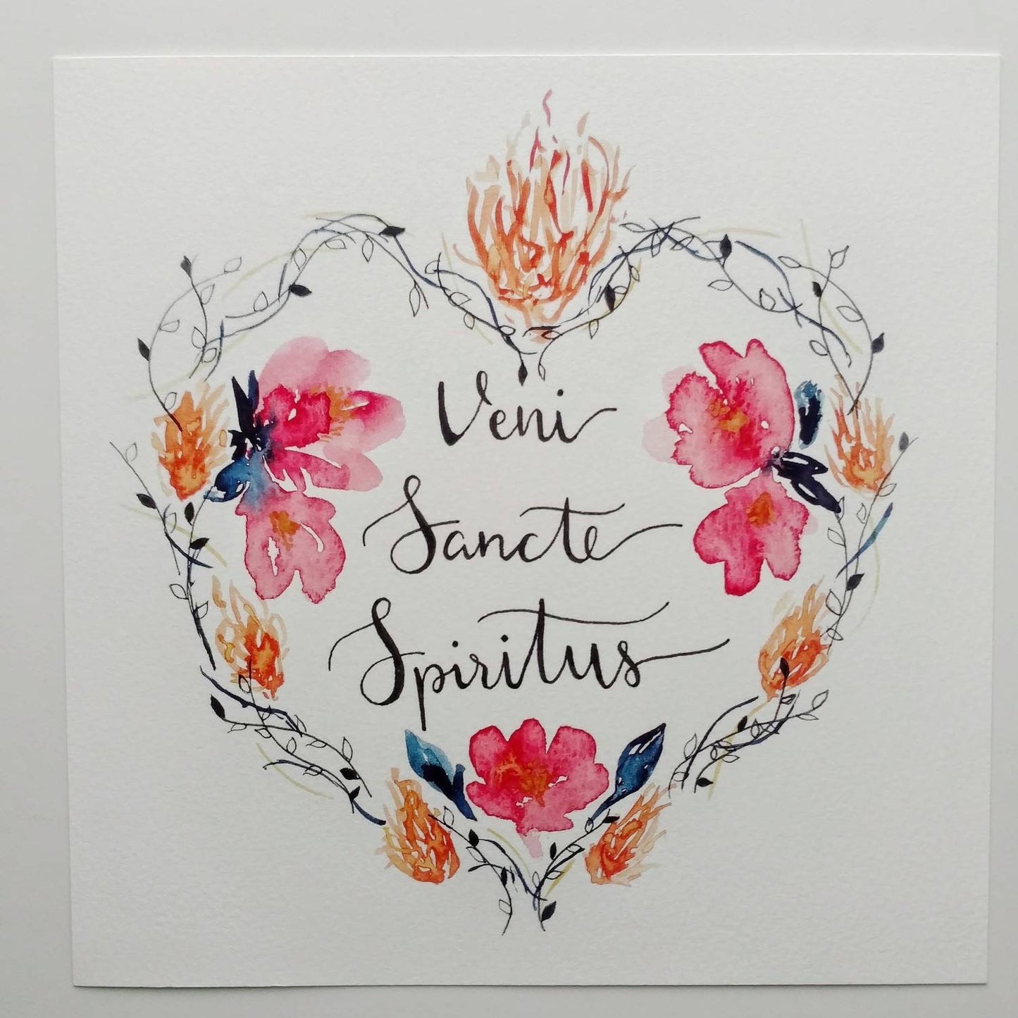 "Veni Sancte Spiritus" Square Art Print