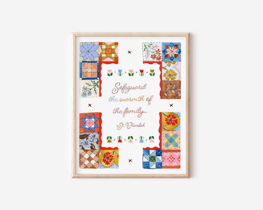 St. Charbel Quote "Quilt" Art Print