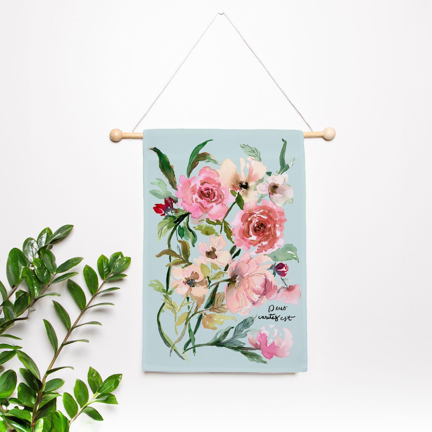 Deus Caritas Est Garden Flag