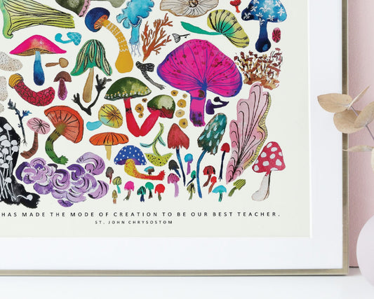 St. John Chrysostom Mushrooms Art Print