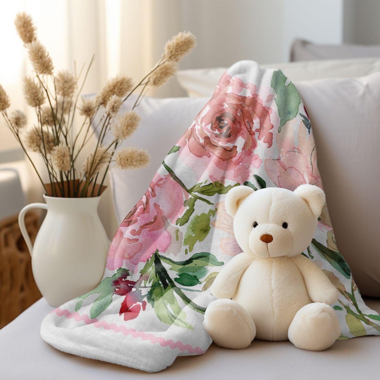 Deus Caritas Est Rose Toddler Blanket