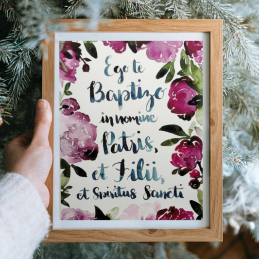 "Ego te Baptizo" Baptism Art Print